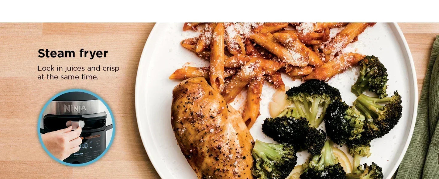 Ninja Foodi 14-in-1 XL 8 Quart Pressure Cooker Steam Fryer SmartLid Thermometer