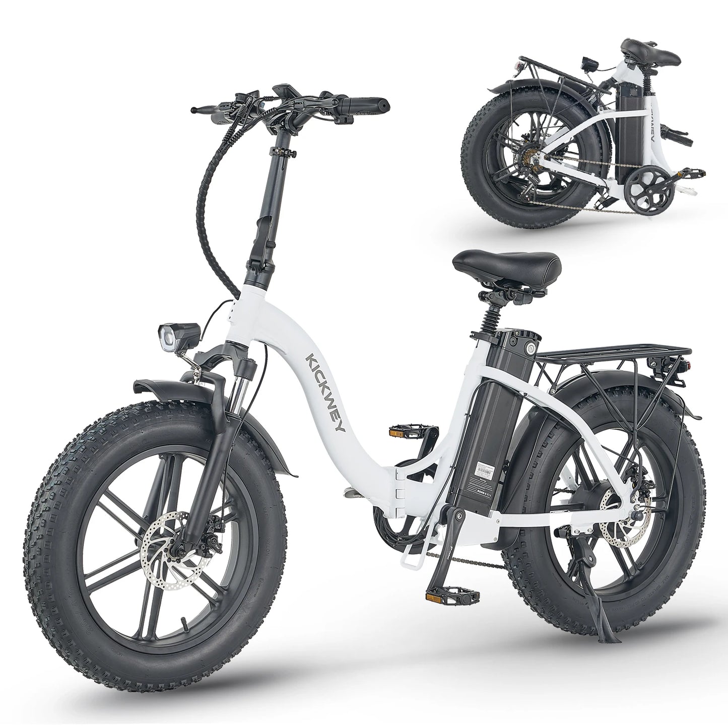 Ljustra Kickwey L20 Foldable Electric Bicycle 1000W 20 Inch Fat Tire E-Bike