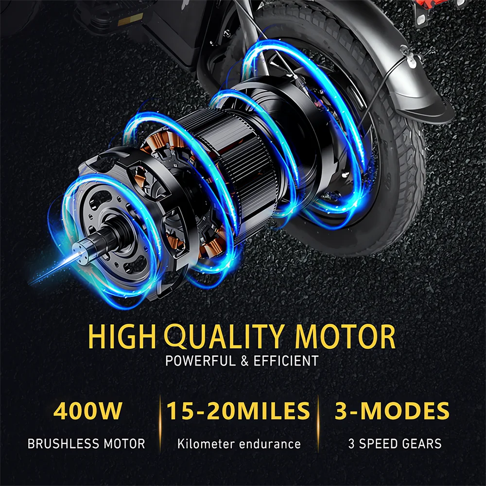 Ljustra 14 Inch Foldable Electric Bicycle 400W Motor City Commuting EBike