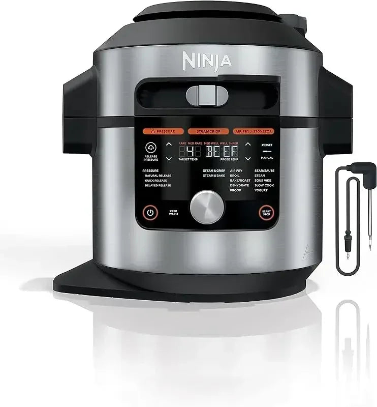 Ninja Foodi 14-in-1 XL 8 Quart Pressure Cooker Steam Fryer SmartLid Thermometer