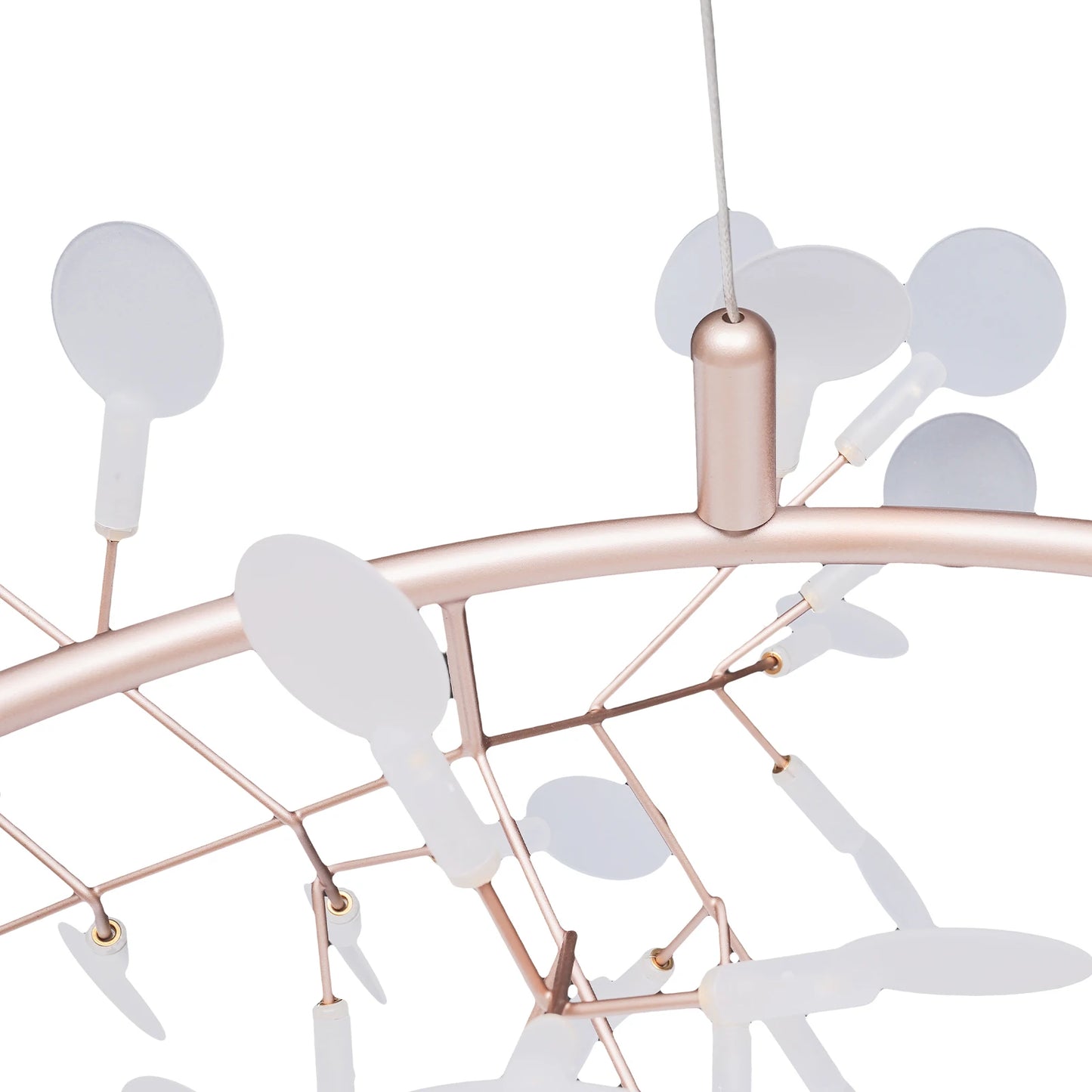 Modern Ceiling Chandelier 40W LED Light Rose Gold for Dining Living Room