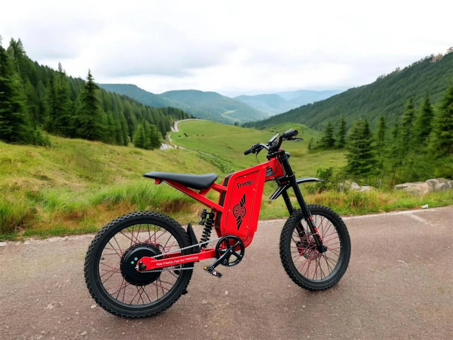 Freego X2 Pro Electric Motorcycle 6000W Off Road 60V Adult Ebike