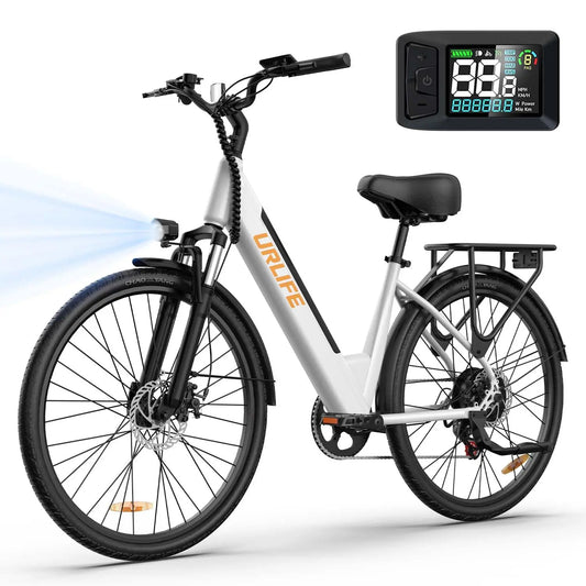 750W E-Bike Commuter 26" Tires 48V 10.4Ah LCD Display 20MPH Speed