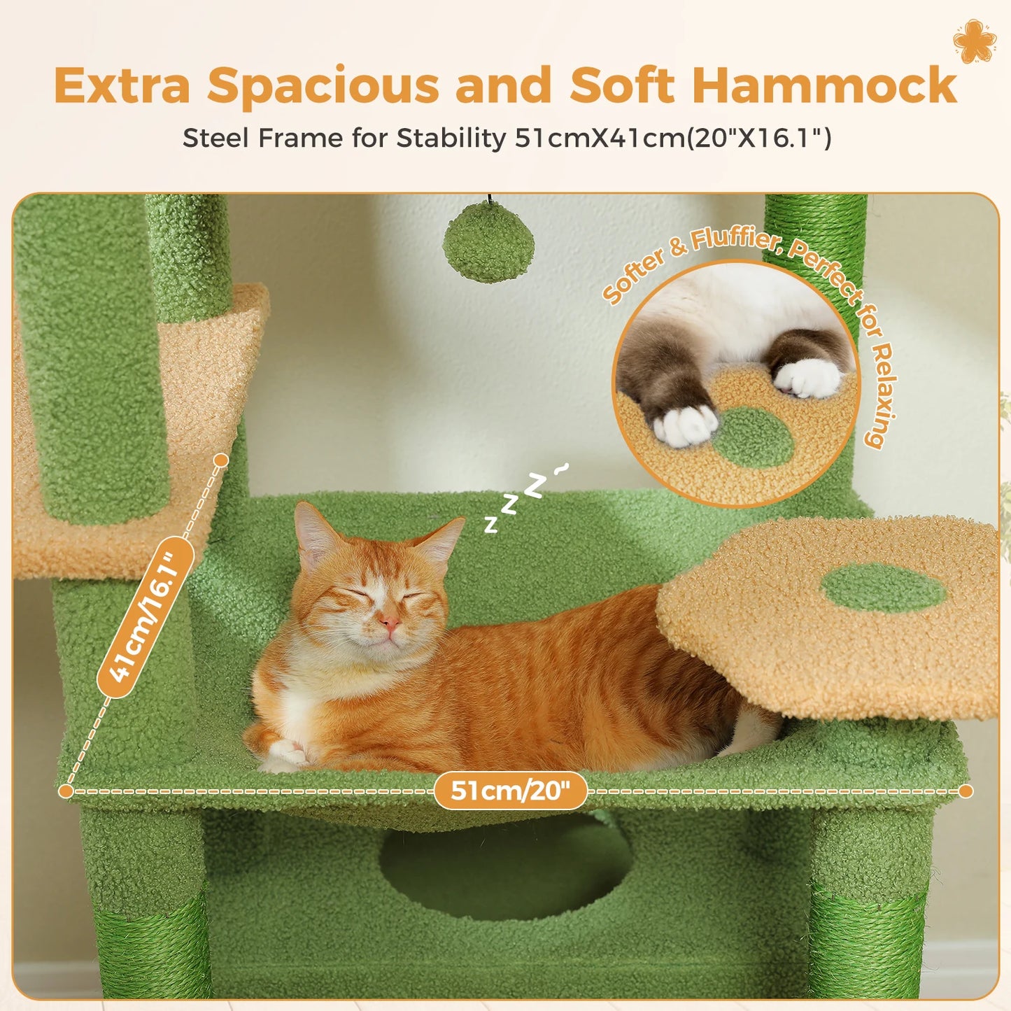 Multi-Level Cat Tree Tower Scratching Posts Hammock Condo Indoor Cats