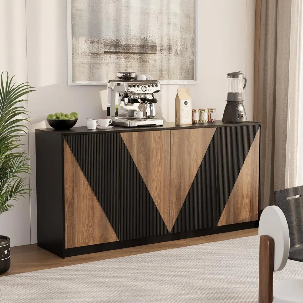 65 Inch Modern Buffet Cabinet Storage Sideboard Media Console
