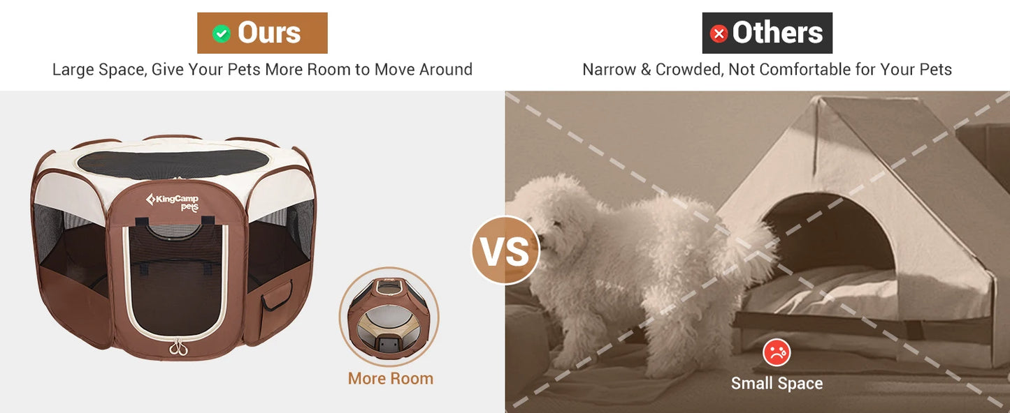 KingCamp Portable Dog Playpen Cat Tent Indoor Outdoor Foldable Kennel