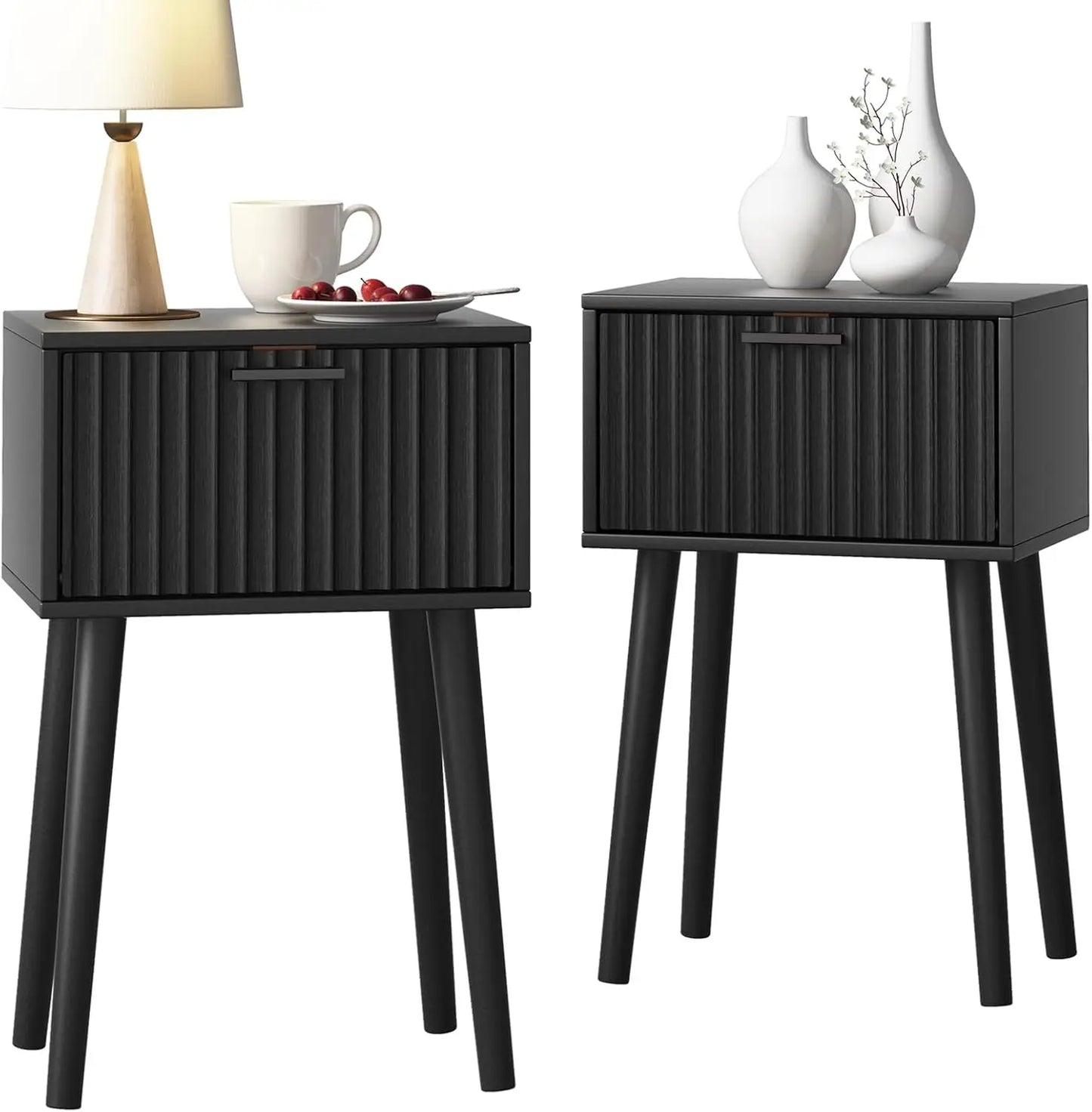 Nightstands Set of 2 Small Side Tables End Tables for Bedroom Storage