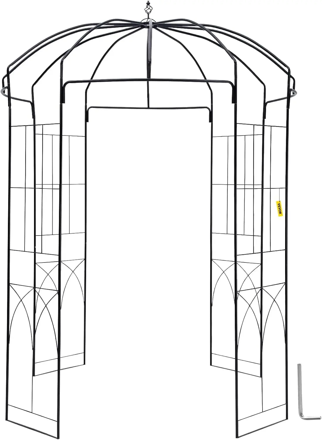 Birdcage Garden Arch 9ft High Heavy Duty Wrought Iron Wedding Trellis