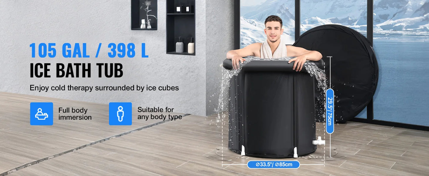 Ljustra Portable Ice Bath Tub Cold Water Therapy Plunge Pool