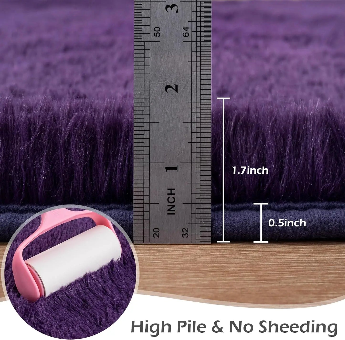 Fluffy Area Rugs for Bedroom Living Room Soft Fuzzy Non Slip Carpet