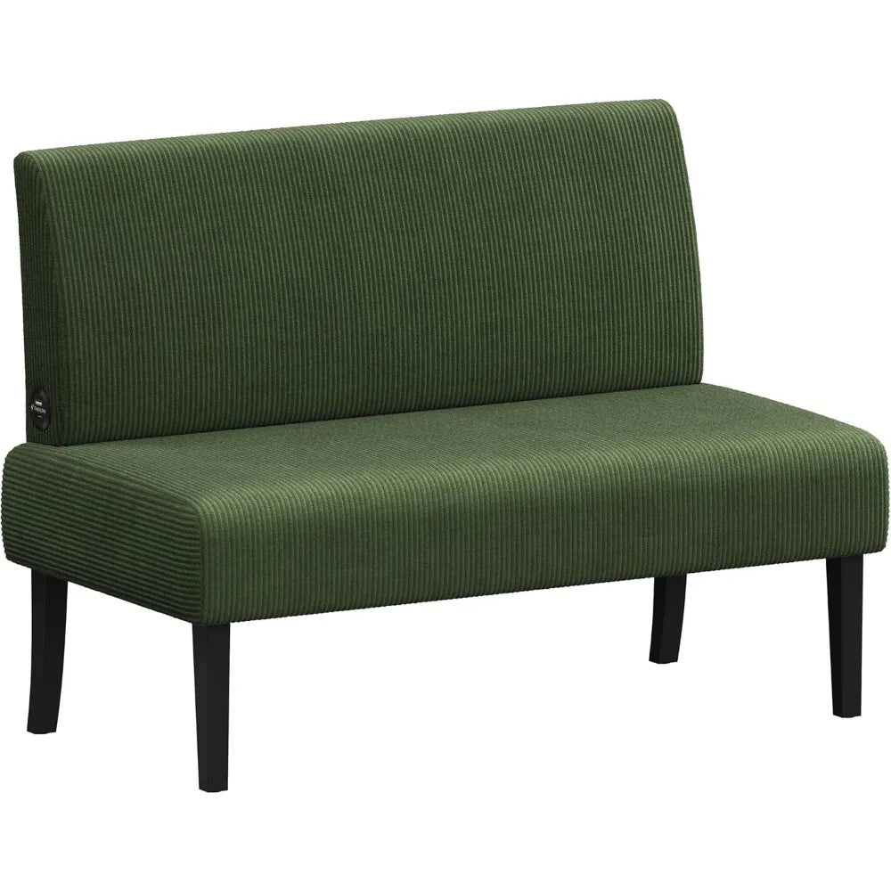 Small Mini Armless Loveseat Futon Couch for Bedroom Dorm Living Room