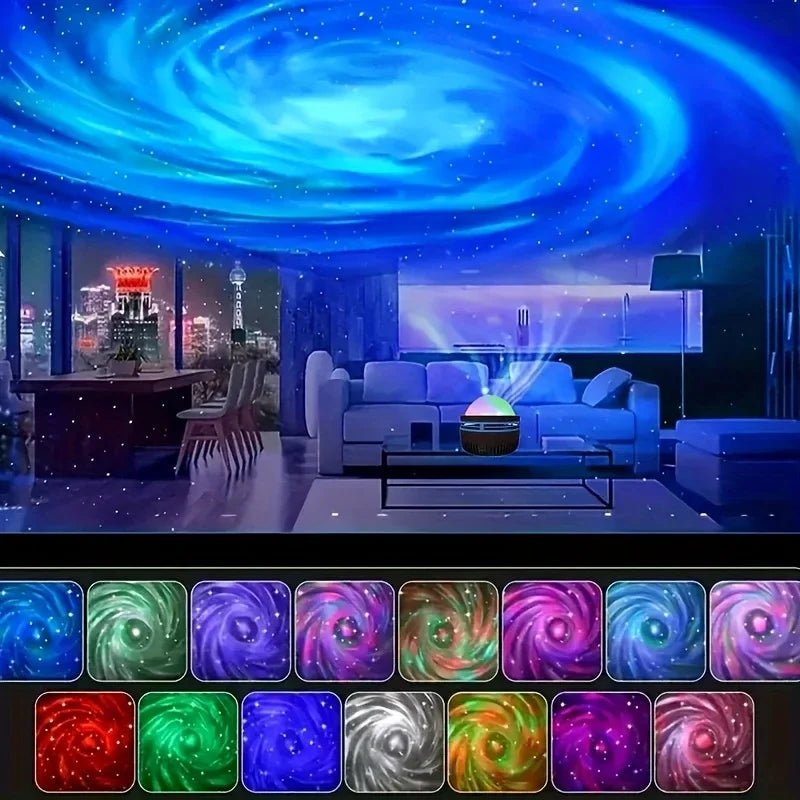 Aurora Star Projector Remote LED Night Light Galaxy Lamp Atmosphere