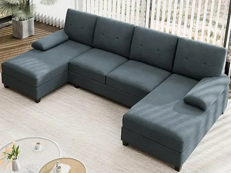 Sectional Sofa U-Shaped Couch for Living Room Furniture Set Clearance