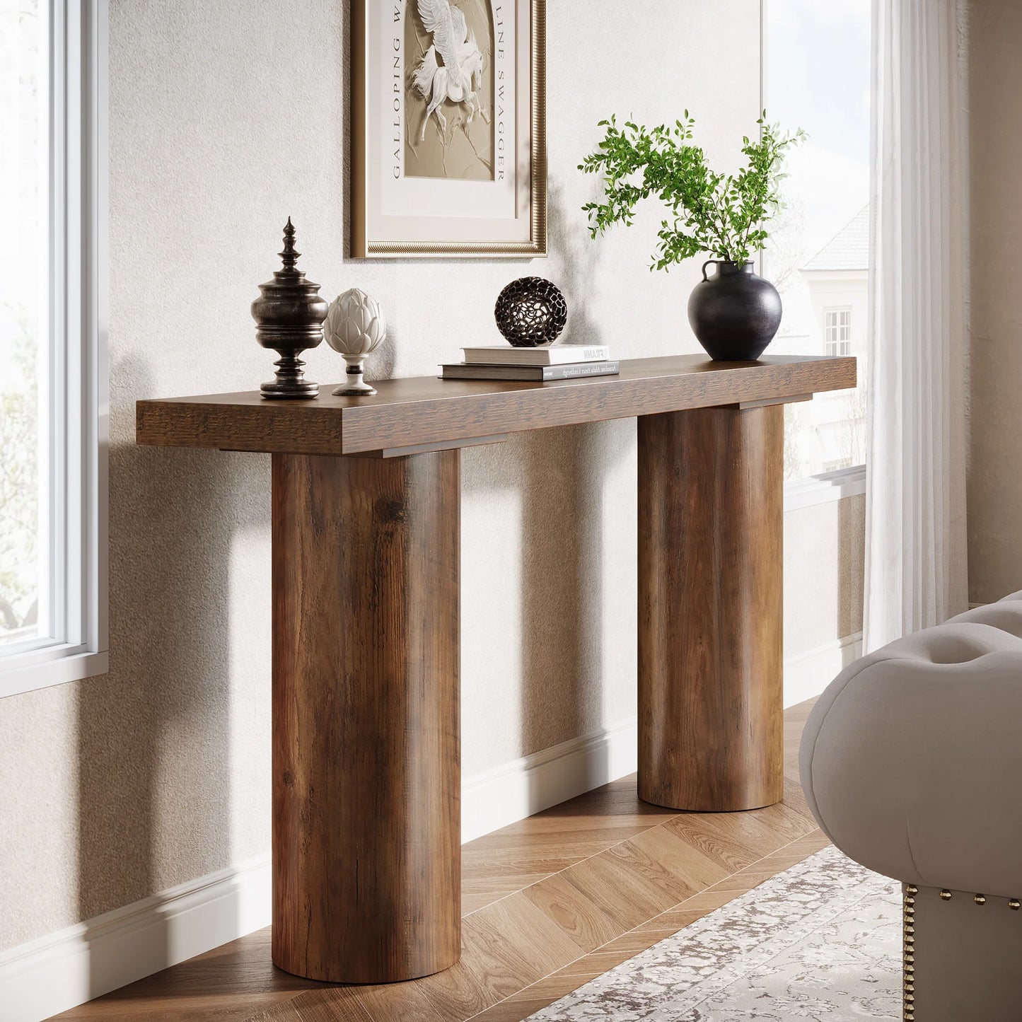 Ljustra 63" Long Bar Table Narrow Kitchen Counter Height Pub Table