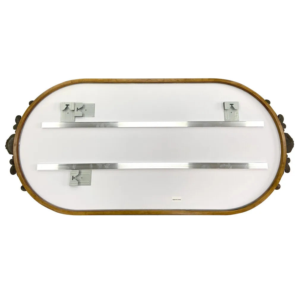 Antique Rustic Oval Wall Mirror for Entryway Bathroom Hallway Decor