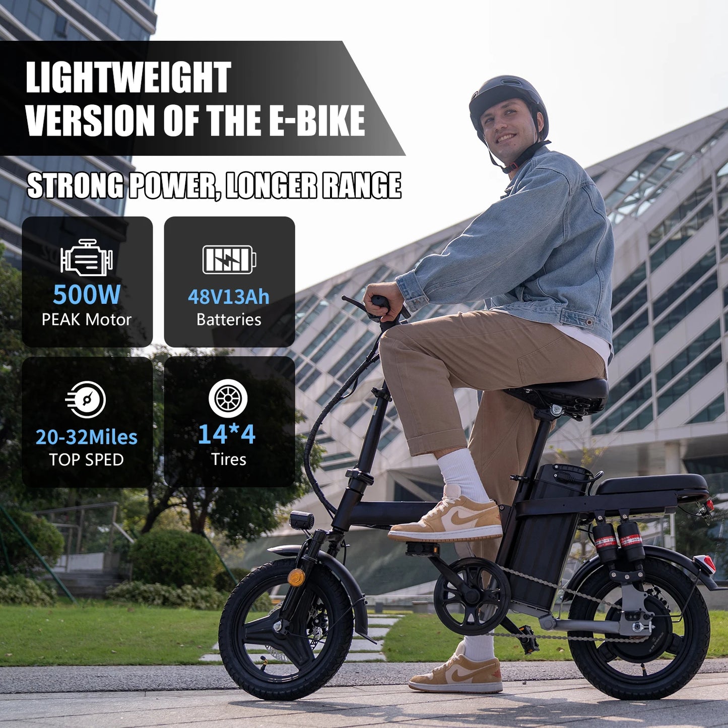 Electric Bike 48V 15AH 500W Brushless Motor 20MPH Commuting Ebike