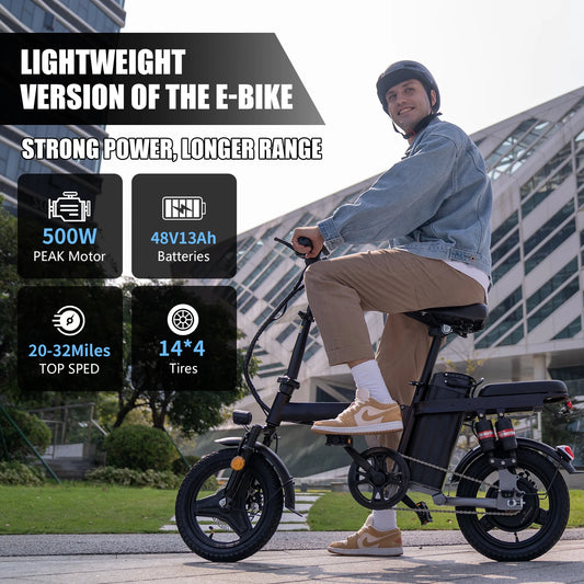 Electric Bike 48V 15AH 500W Brushless Motor 20MPH Commuting Ebike