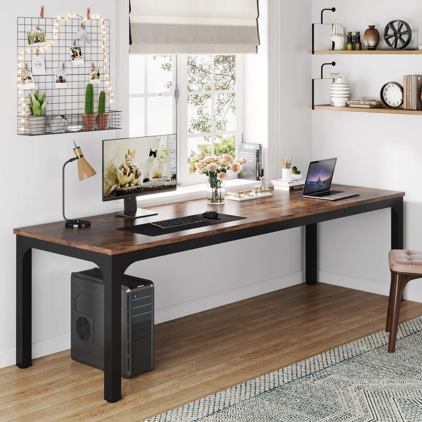 Ljustra 78.7 Inch Extra Long Computer Desk for Home Office Workstation