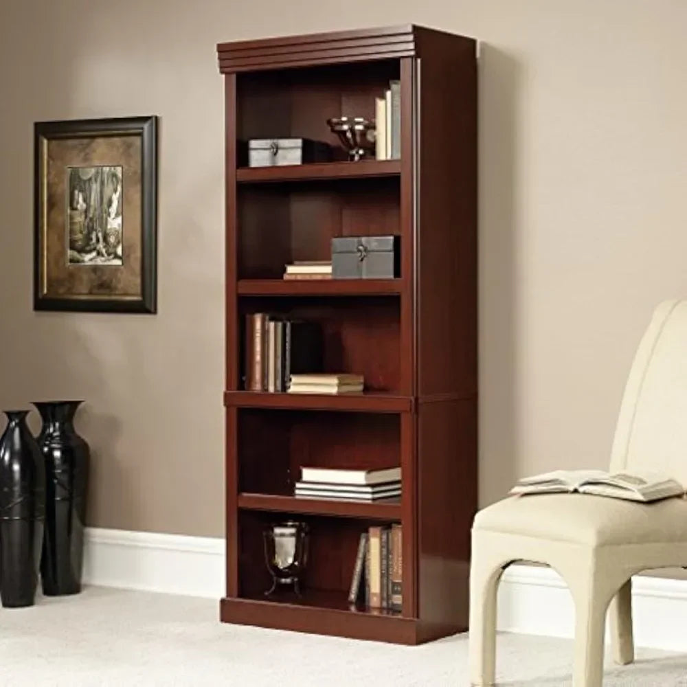 Hill Library Book Shelf Modern Furniture Tall Storage Classic Cherry