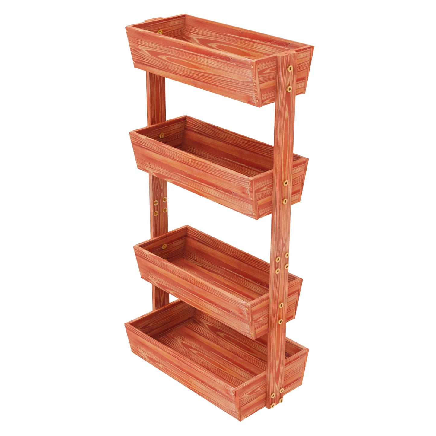 Extra Large 4 Tier Raised Garden Bed Solid Wood Vertical Planter Box
