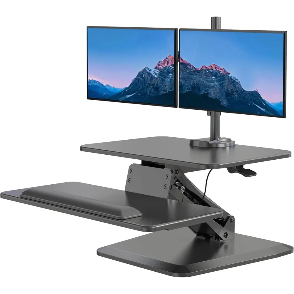 Ljustra Standing Desk Converter Adjustable Workstation Dual Monitor Mount