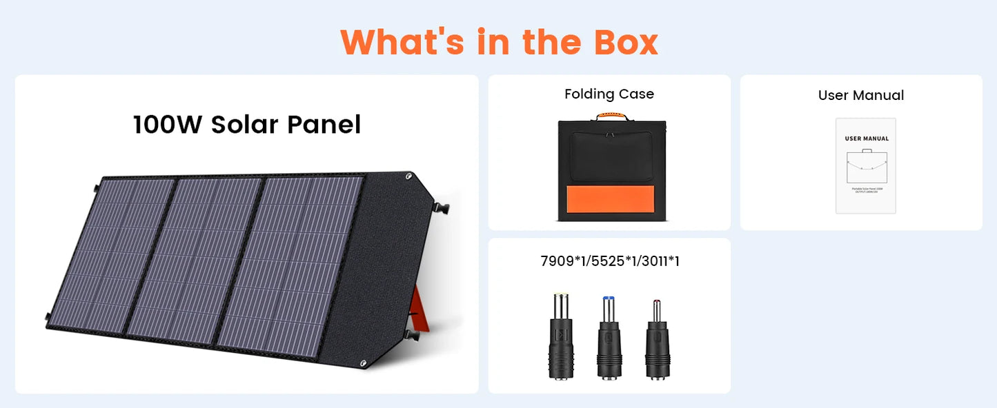 Portable Power Station 2400W 2048Wh Solar Panel RV Camping Generator