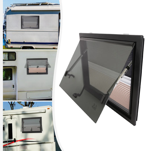 Ljustra 600x450MM RV Push Out Window with Screen Aluminum Alloy Glass