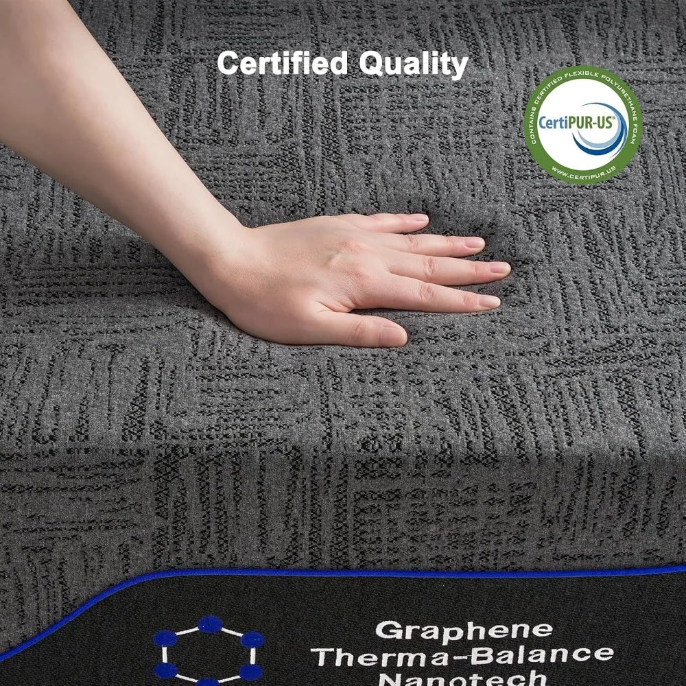Ljustra 10 Inch Queen Memory Foam Mattress Cooling Gel Medium Firm