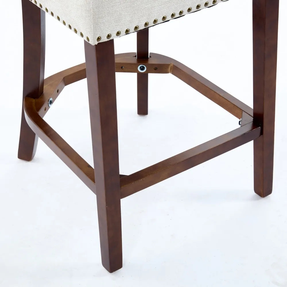 Ljustra Mid-Century Modern Counter Height Bar Stools Set of 2 Kitchen Chairs