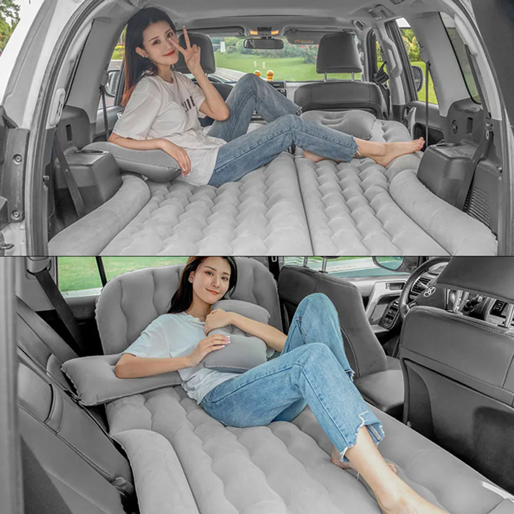 Portable SUV Travel Air Mattress Inflatable Car Camping Bed with Pillows
