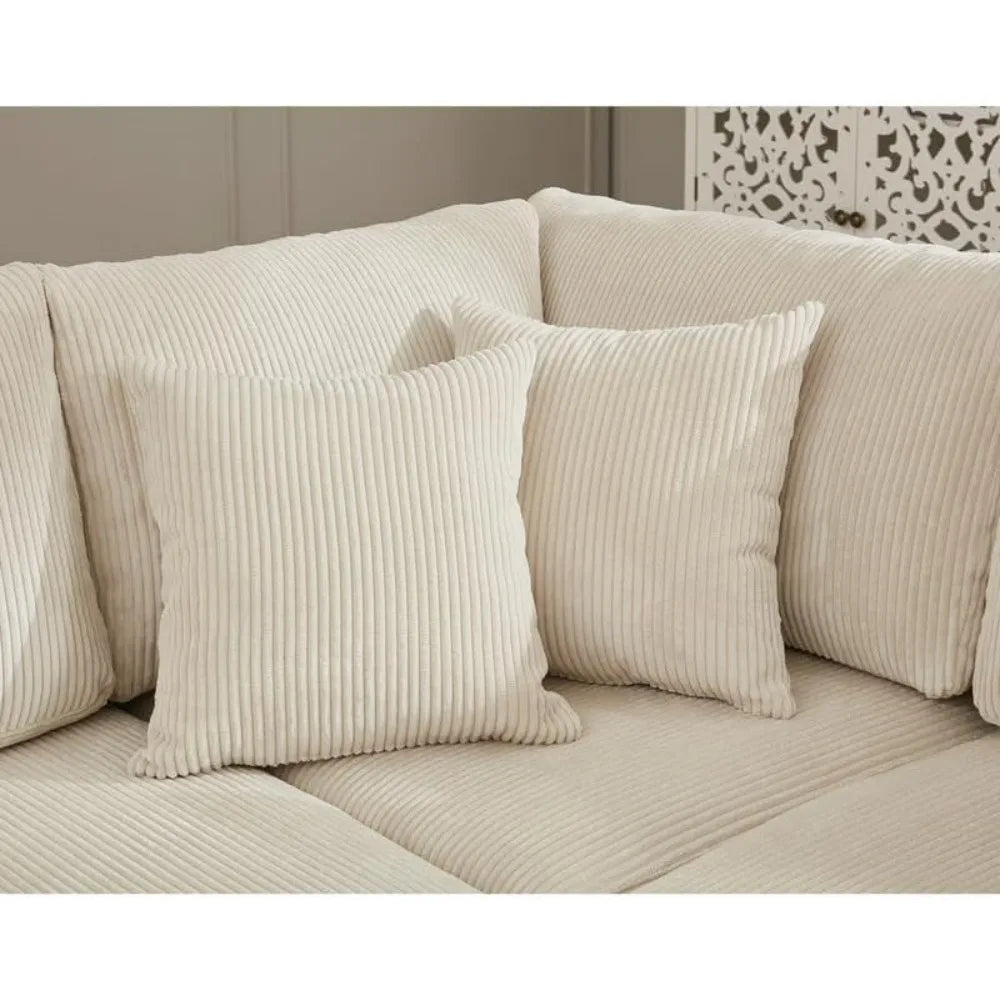 L Shaped Couch Oversized Sectional Sofa Set Deep Seat 5 Pillows