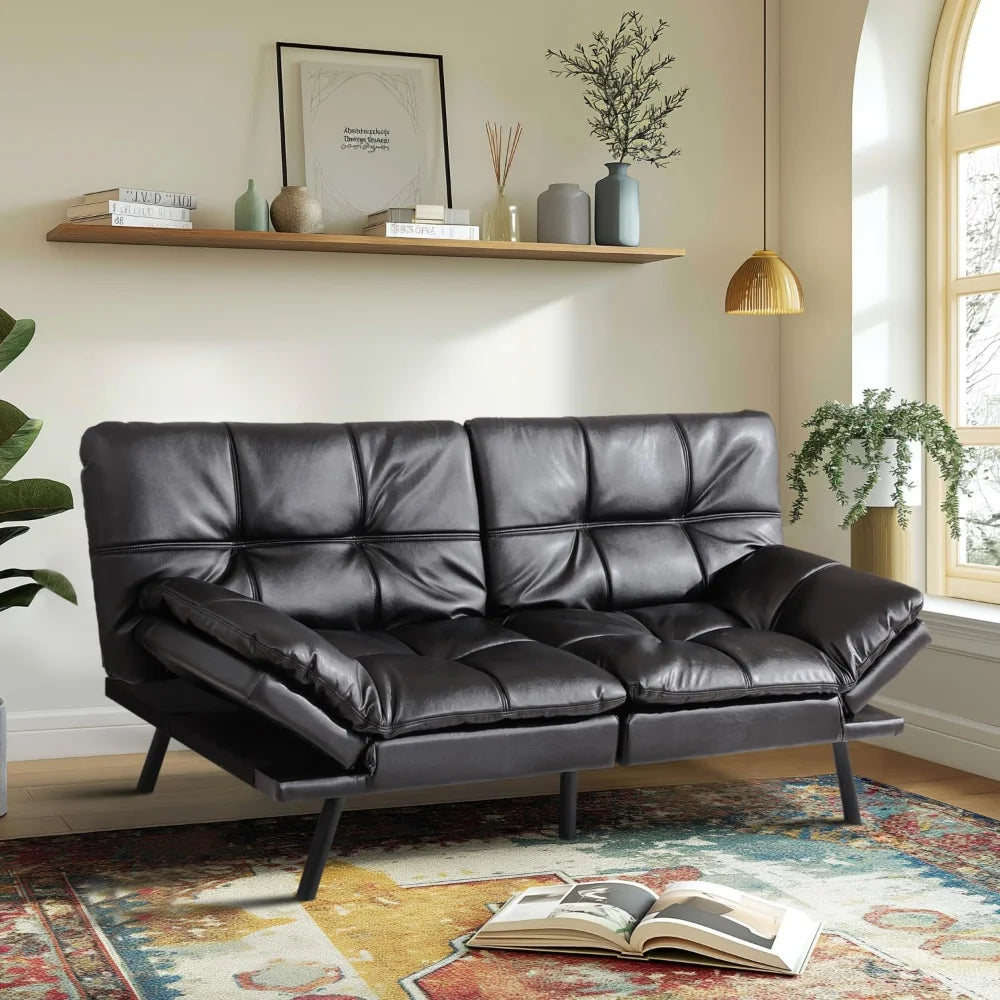 Ljustra Convertible Memory Foam Sofa Bed Modern Futon Couch