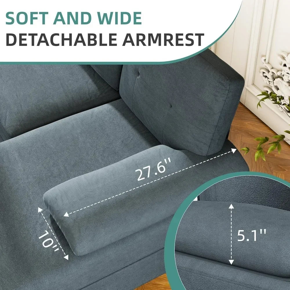 Sectional Sofa U-Shaped Couch for Living Room Furniture Set Clearance