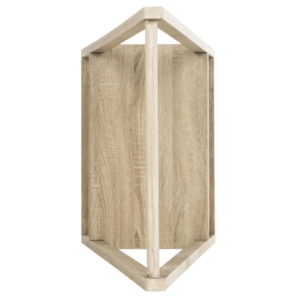 Retro Mid Century Coat Rack Solid Wood Frame Stylish Home Organizer