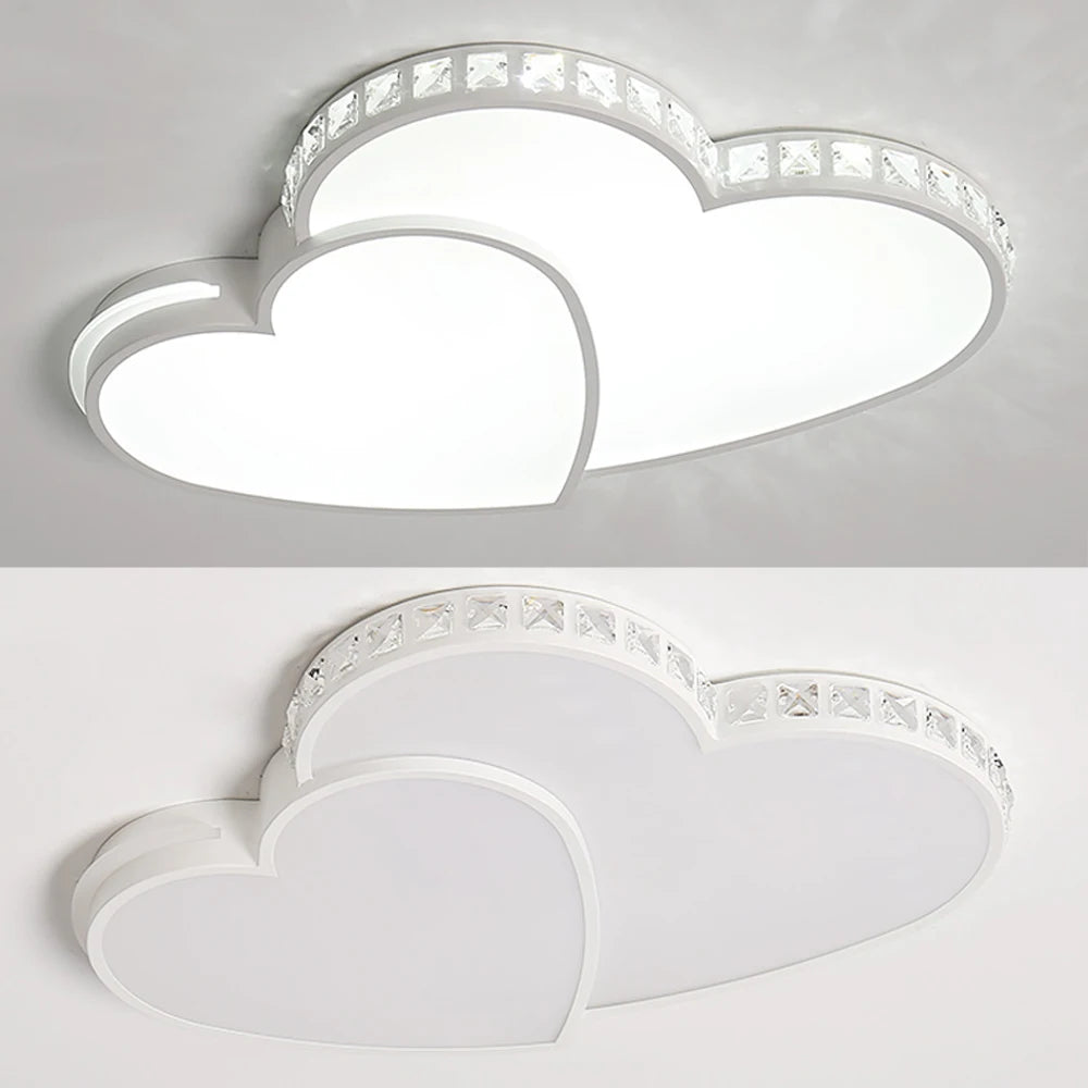 Modern Heart Shaped LED Ceiling Light for Kids Bedroom Living Room