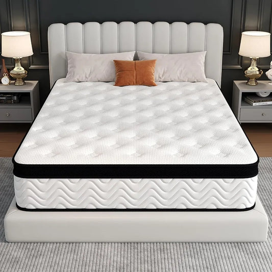Ljustra 12 Inch Queen Memory Foam Hybrid Mattress for Comfort