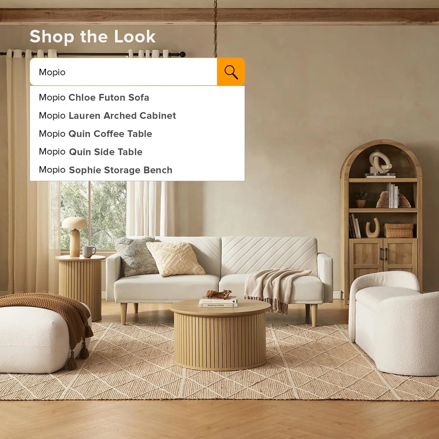 Quin Pedestal Side Table Tambour Round Fluted Accent Table Nightstand