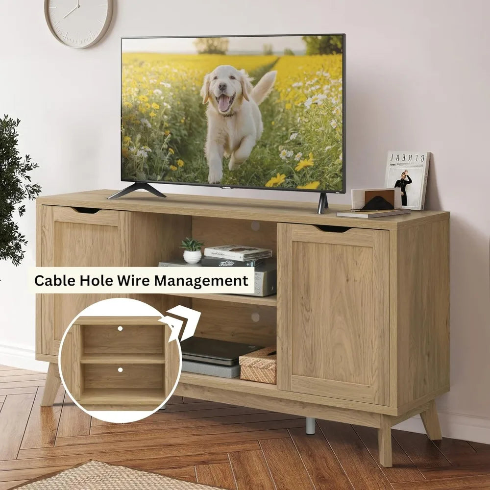 Nordica 60 Inch TV Stand Modern Entertainment Center for TVs Up To 65 Inches