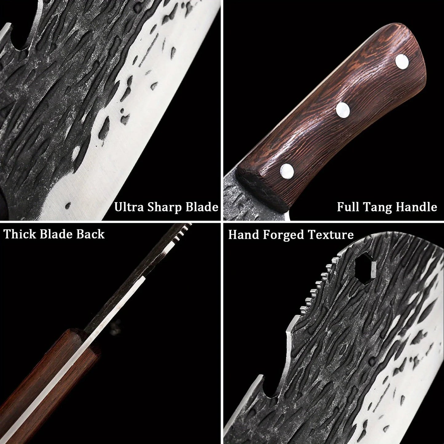 Multipurpose Sharp Stainless Steel Chinese Chef Knife for Cooking