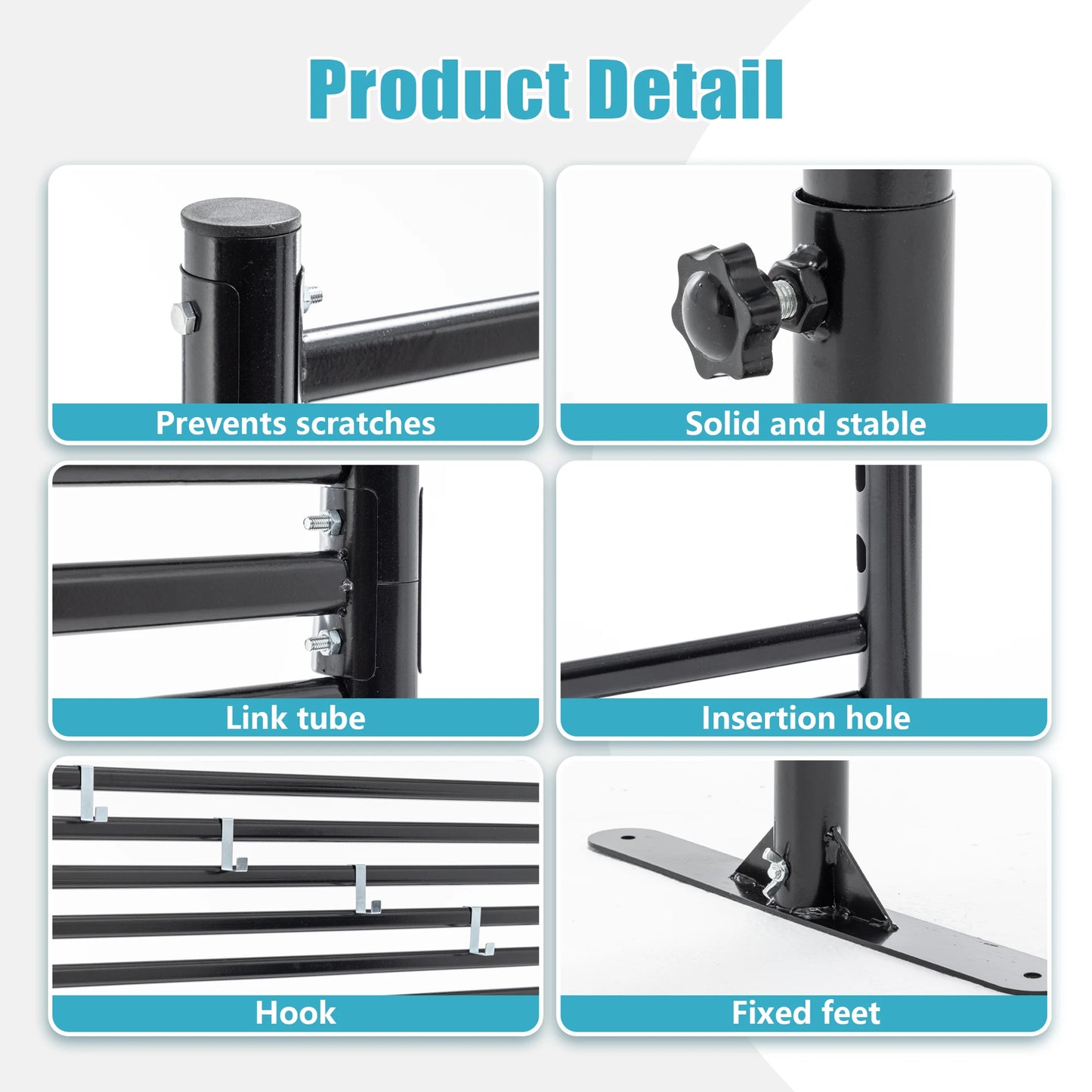 Outdoor Privacy Screens Freestanding Metal Fence Panels 71.26x46.65