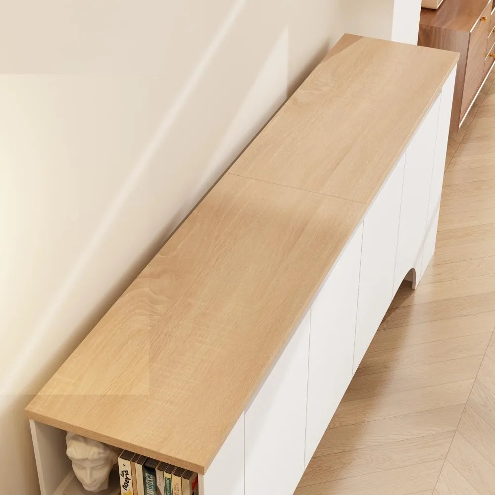 Large 78.7 Inch Sideboard Buffet Cabinet with Storage 4 Doors Console