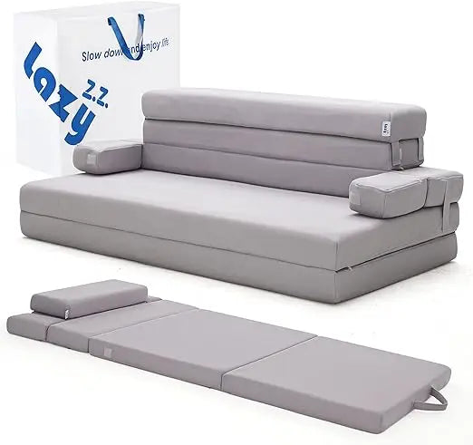 Sleep 4 Inch Foldable Mattress Portable Couch with Headrest