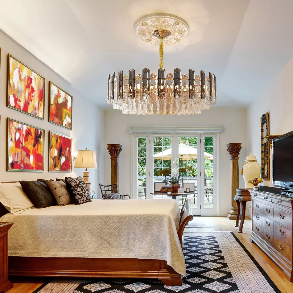 Ljustra Crystal Chandelier 80cm Pendant Light Super Bright Home Hotel