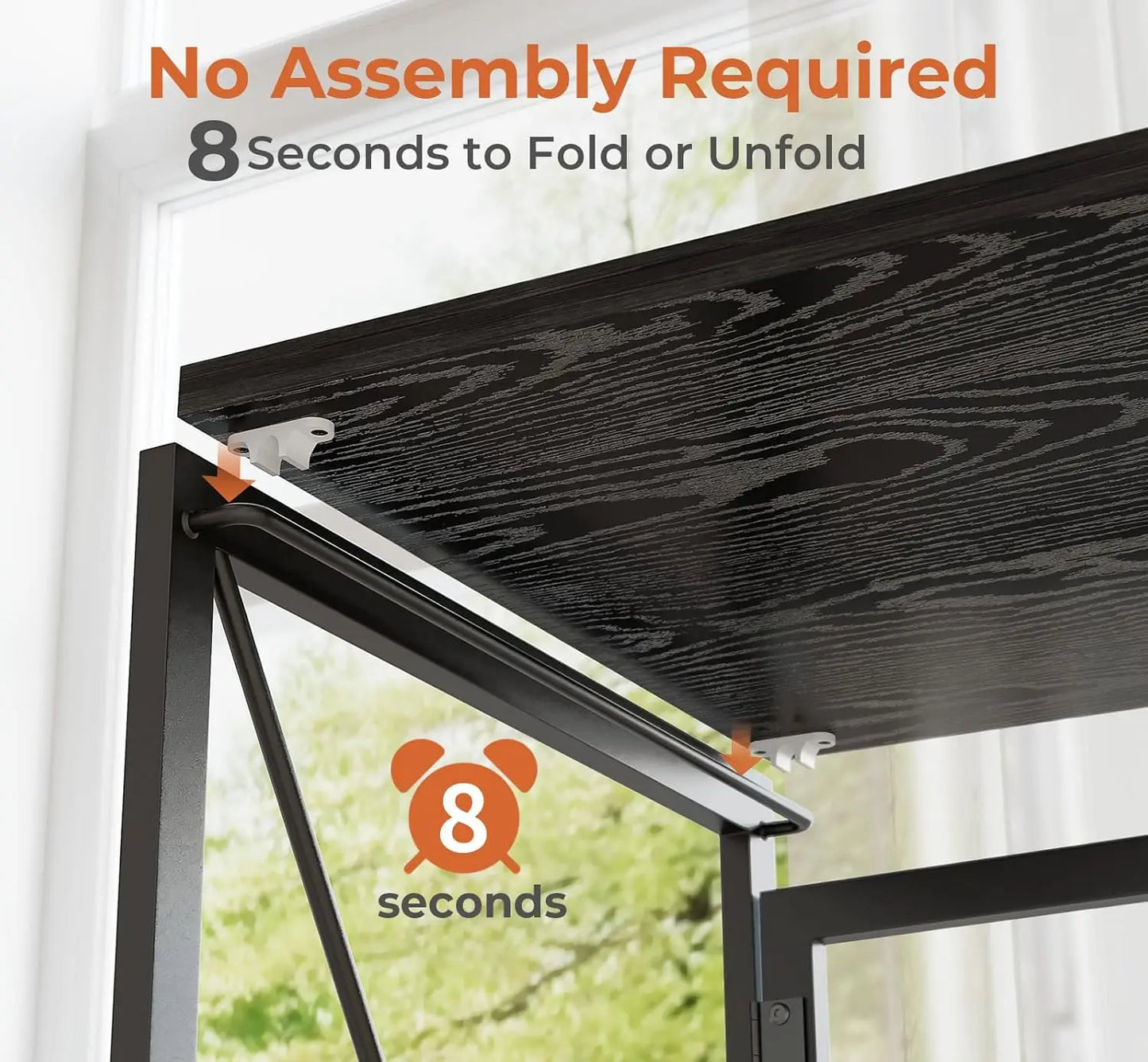 Folding Desk Portable Computer Table Space Saving Home Office Use