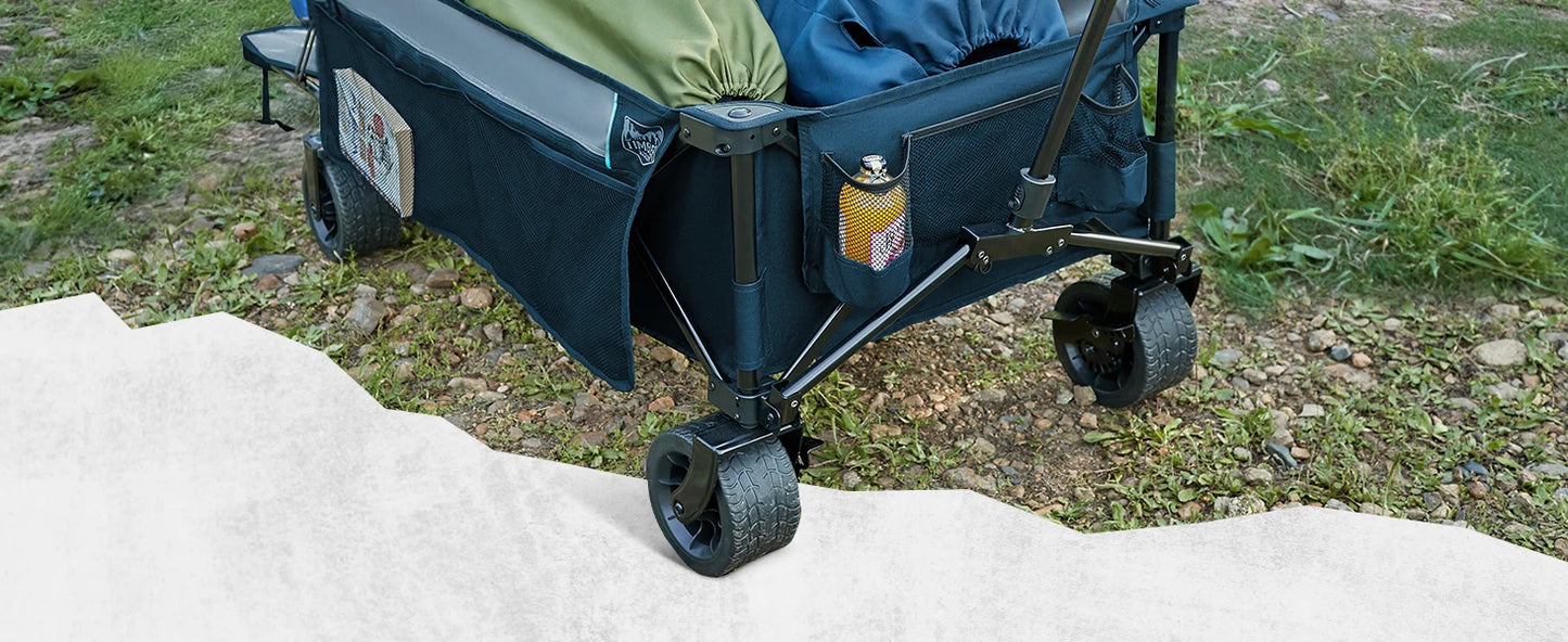 Ljustra 600L Beast Wagon Extra Wide All Terrain Folding Cart 400lbs