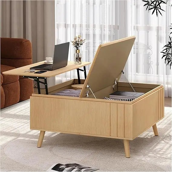 Lift Top Coffee Table Storage Mid Century Modern Living Room Furniture