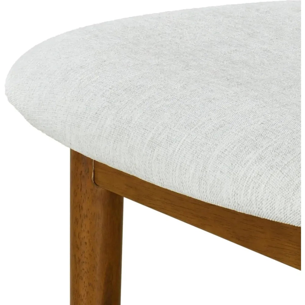 Set of 2 Wood Upholstered Barstools Mid-Back Modern Counter Stools