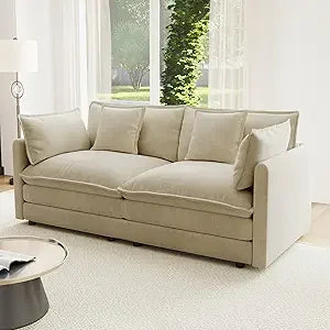 Modular Sectional Sofa Loveseat Chenille Cloud Couch with Pillows