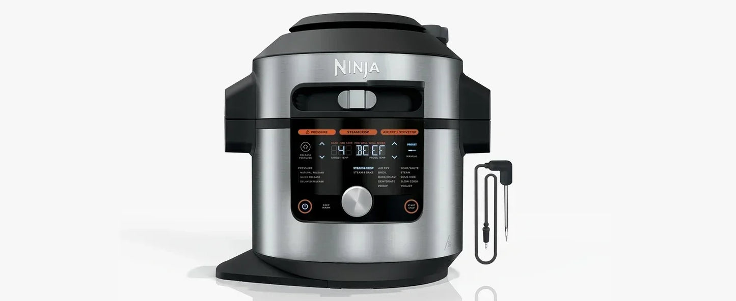 Ninja Foodi 14-in-1 XL 8 Quart Pressure Cooker Steam Fryer SmartLid Thermometer