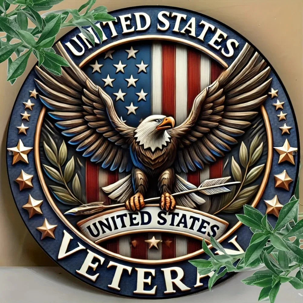 Ljustra Vintage Honor Standoff Art Rustic Wall Decor Veterans Sign